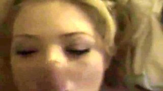 Blonde Drunk Girl Gives Head And Swallows