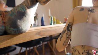 Toys, ATM, and Squirt Heavily Tattooed Girls Extreme Anal