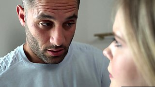 Busty stepsis motivates stepbro with sex