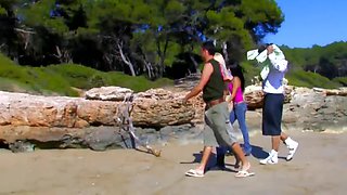 Angelica Castro, Yesenia Rock And Rob Diesel - Two Couples Orgy On A Californian Beach