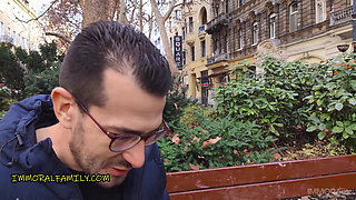 Josephine Jackson, Hot step sister natural perfect tits, fucks step brother's coach in front of him!