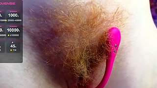 Stunning close up pussy toying action from busty solo beauty