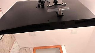 Shemale tranny enjoying solo masturbation