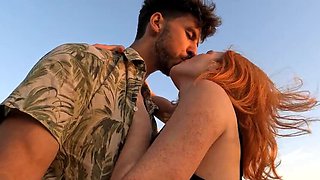 Hot Redhead Fucks Outdoors with Passion - Romantic Public Sex in Nature