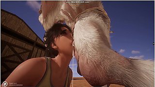Tomb Raider And Lara Craft - Lara Fucks With Ancient Goatman And Gets Captured