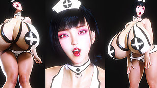 Burdensomely Heavy Massive Hanging Tits Nurse Treats Her Patient to Max Relief