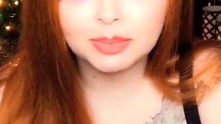 Solo pussy toying redhead sexy close up masturbation action