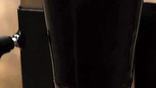 Horny Rubber girl needs a fuckmachine treatment