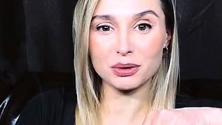 Perfect blond making solo masturbation
