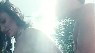Hot Vintage Threesome By The Pool With Richard Langin And Moana Pozzi