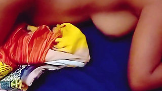 Sensual dance and striptease of an African girl