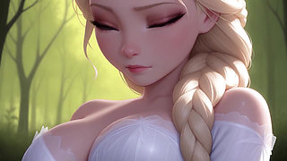 Elsa From Frozen Tries Outdoor Sex for the First Time! Uncensored Cartoon Hentai