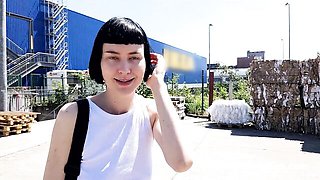 Delfine Flashes and Pees in Public