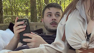 Forest Face Fuck Titjob and Cowgirl Ride His Hard Dick Then Doggy and Missionary with Big Boobs Bouncing - Luna Doll