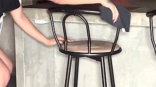 Husband Joins His Wife to Fuck the Attractive Bisexual Cleaning Girl!!