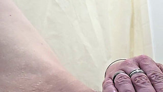 Cripplefreak4u Playing with Fucking Machine and Catheter Close up