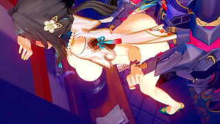 Honkai Star Rail - Ruan Mei Caught Fingering Herself and Fucked on the Spot - 3D Hentai Animations