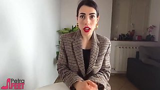 Petra Feet Seduces Stud with Her Yellow Soles on His Face - Foot Fetish MILF Tease