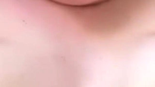 Squeezing My Big Boobs Sucking My Dildo