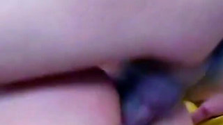 Young man fucks horny skinny teen at home and gets strap on in the ass