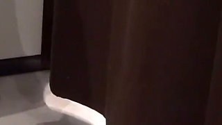 Wet Messy Squirts in Public Dressing Room
