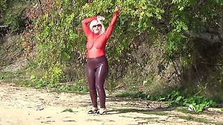 Transparent Boobs and Old Leather Leggings