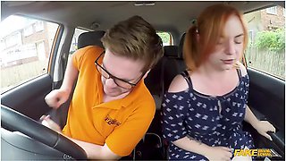 Harley Morgan And Ryan Ryder - Curvy Ginger Riding A Big Dick In A Car And Lets Him Cum In Her Mouth
