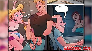 Hot Blonde Trapped in Elevator - Pervert Anime Sex Fuck