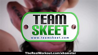 Teamskeet - big boob young banged on treadmill