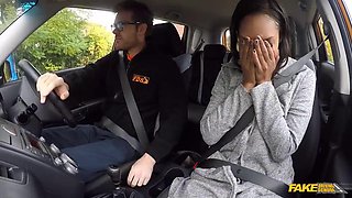 Sade Rose the Gorgeous Black Beauty Crashes Driving Test in Ryan Ryders Car Before Riding His Cock