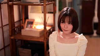 Japanese schoolgirl gives a pov blowjob