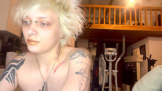 Goth Girl Lipstick Fetish Smoking a Cigarette