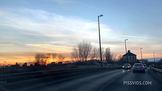 Amanda Clarke Squirting And Pissing In A Rent Car