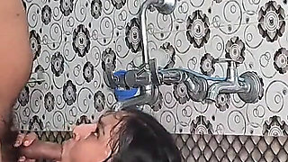 Cum Swallowing Fuck in Bathroom Hardcore Sex