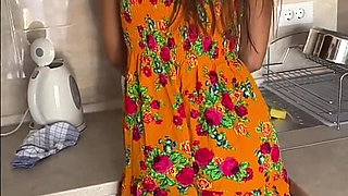 Rough Creampie Fuck - Submissive Teen Fucked in Her Kitchen Yoya Grey