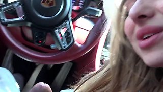 Aria Banks having fun on the beach and car play - pussy