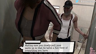 Office manager gets a sneaky blowjob under the desk in Pandora's box