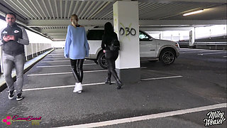 Was That Too Cheeky?! Work Colleague Seduced in the Parking Garage!