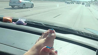 Feet on the Dash (royal Blue French Tips)