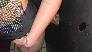 I Went to the Gloryhole Cabin with My Boyfriend and He Put Me to Suck a Stranger in the Hole