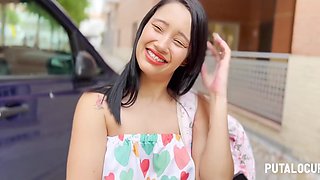 Naive Latina goes for older cock and cums fast