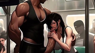 Tifa Meets a New Penis on the Train