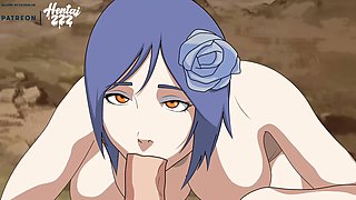 NARUTO KONAN BLOW-JOB POINT OF VIEW ANIME PORN