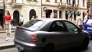 Blonde Amateur Takes Facial Outdoors In Public