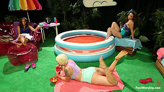 Foot Fetish, Lesbian Footing, Jello and Sploshing