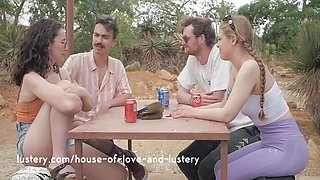 Blondes and Brunettes in First House of Love Swinger Reality