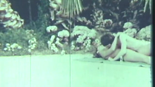 Hot vintage sex outdoor by the swimming pool!