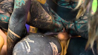 Miss Flora gets lot of pussy and cock