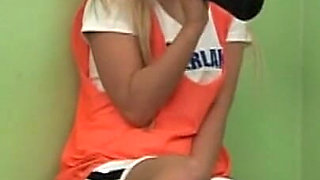 Cute Soccer Blonde Bridget Dildo Solo Masturbation