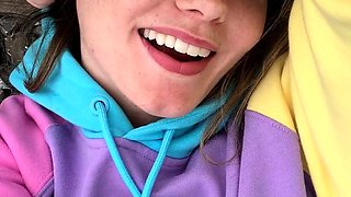 Hot redhead amateur teen girl riding and jerking boyfriend